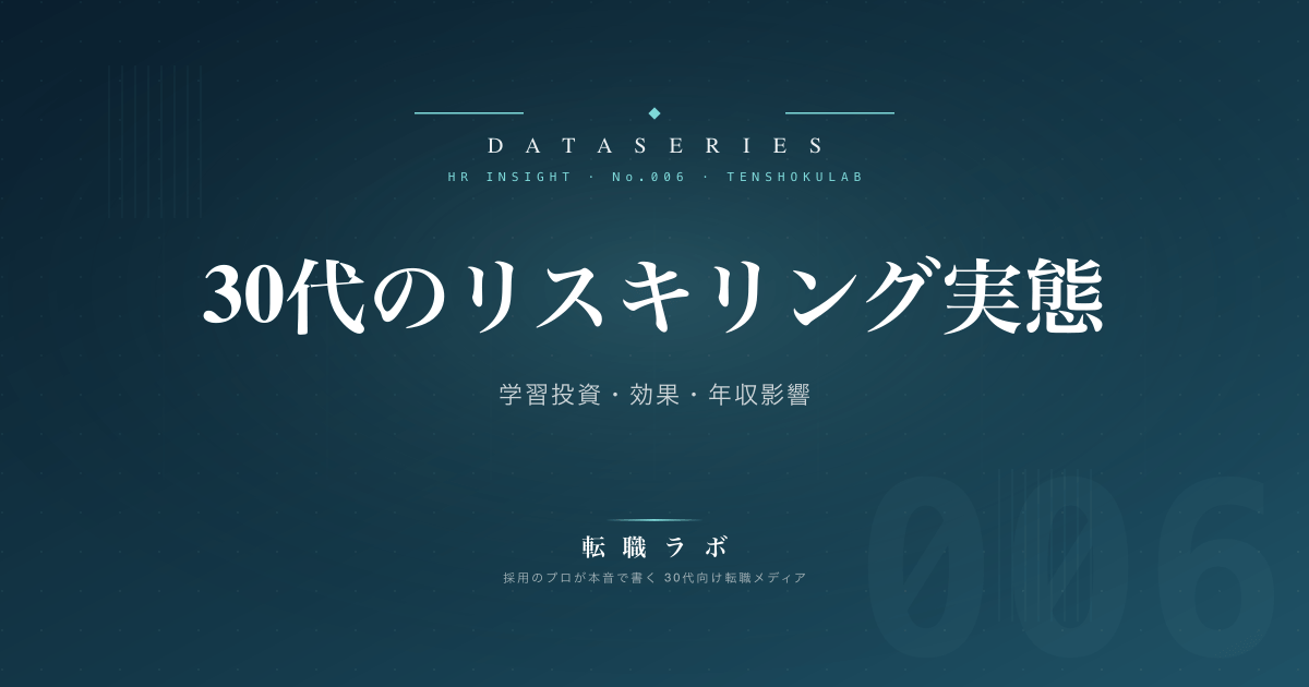 【独自データ】30代のリスキリング実態｜効果
