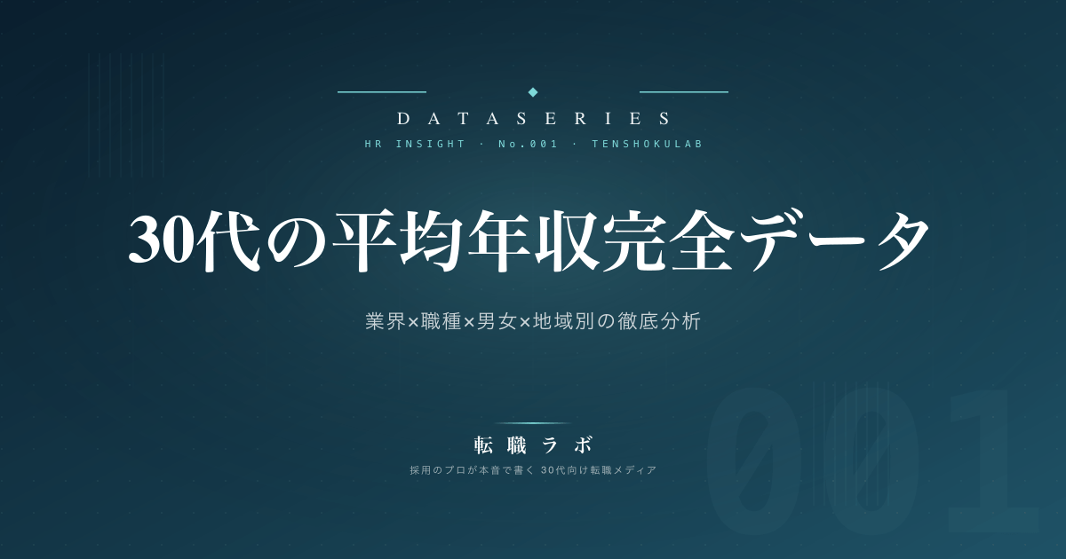 30代の平均年収完全データ - データ系記事のアイキャッチ