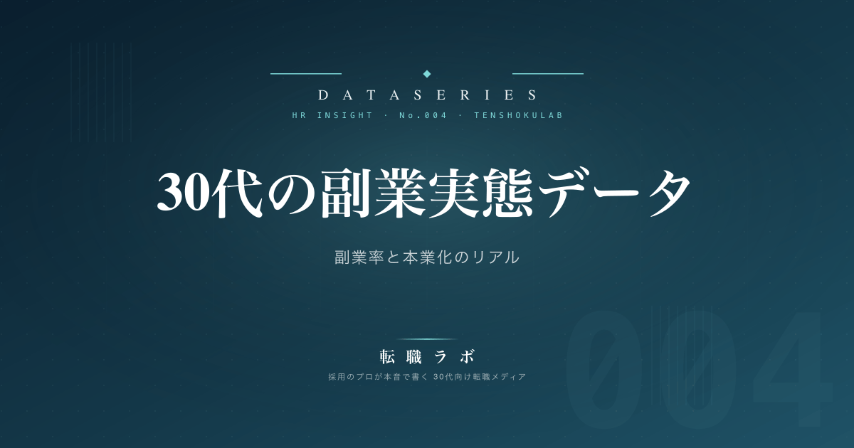 30代の副業実態データ - データ系記事のアイキャッチ